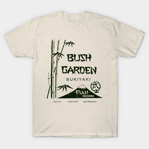 Vintage Seattle Retro Bush Garden Japanese Restaurant Distressed T-Shirt by StudioPM71